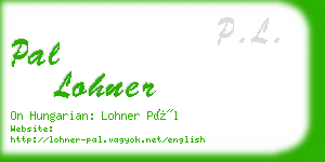 pal lohner business card
